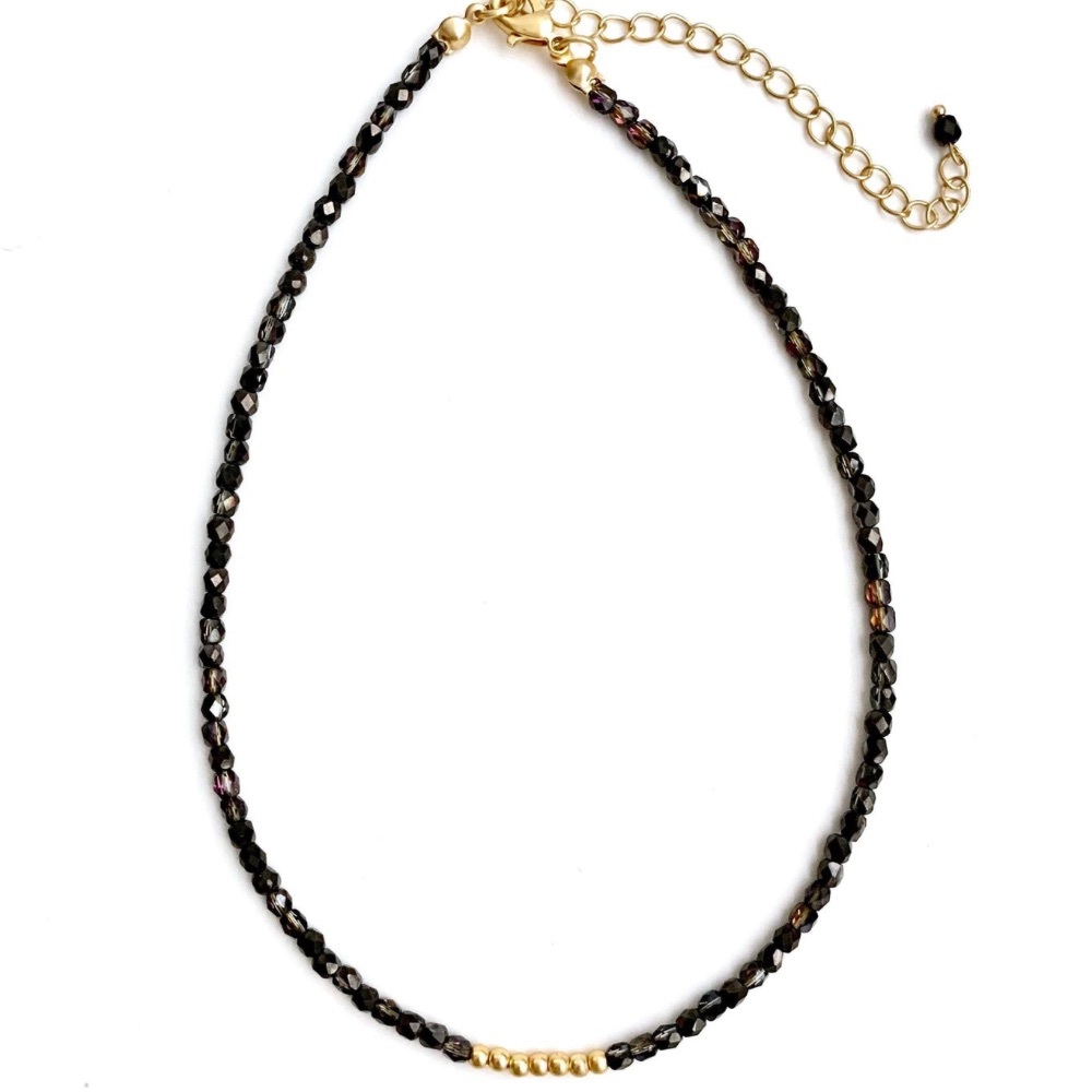 Erin Gray Sparkle Choker with gold filled beads